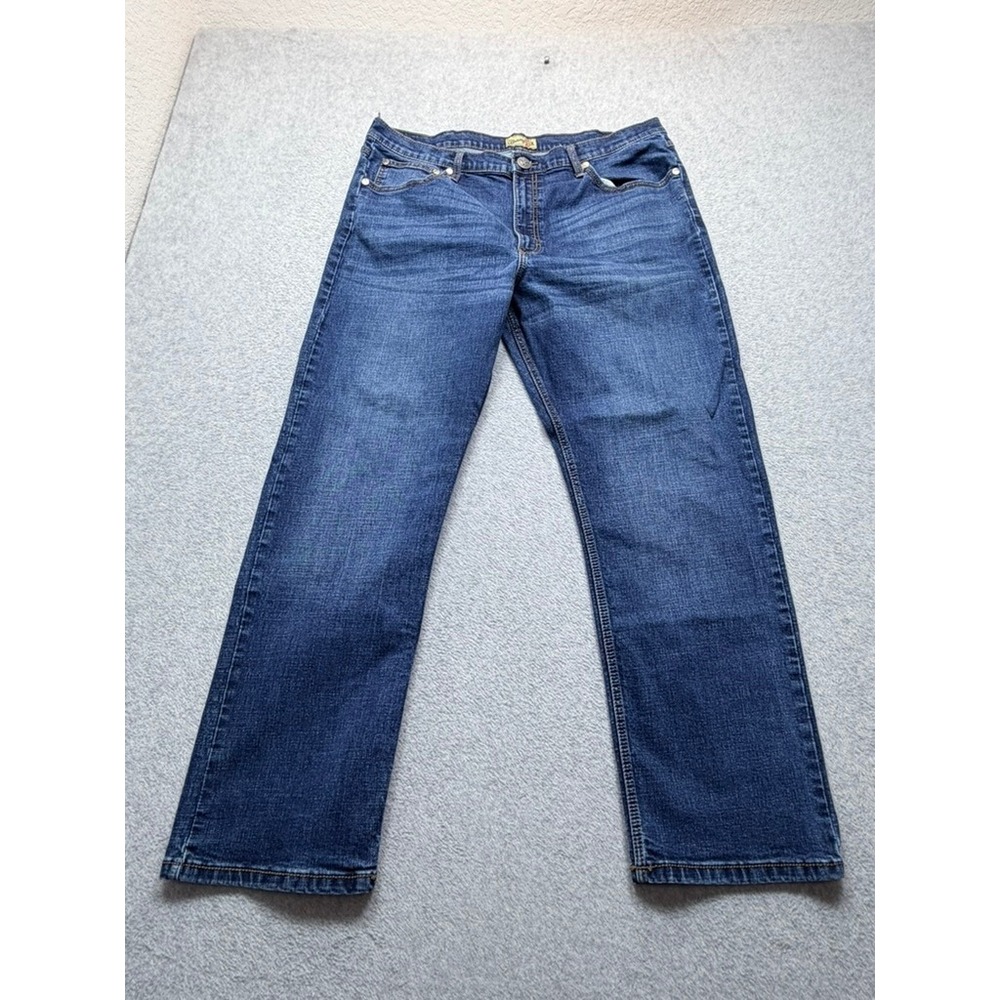 Wrangler Five Star Premium Denim Mens Straight Leg Blue Jeans 38x32